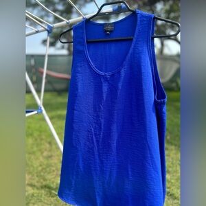 (6/$30) ada Casey Blue Sleeveless Top